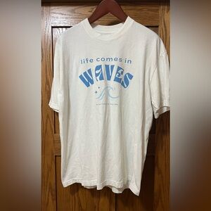 Love White and Blue Graphic T-Shirt